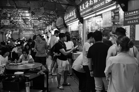 Singapore Hawker Center where you can get a $2 Michelin Star Meal