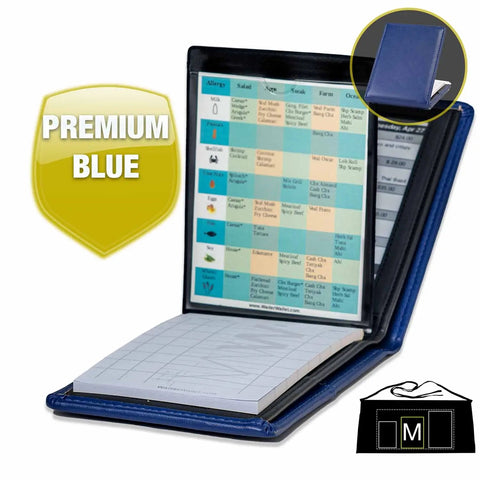 Waiter Wallet Deluxe in blue, the ultimate server / waitress book and organizer