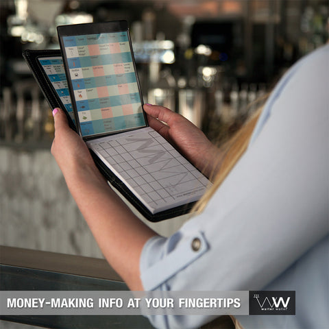 Waiter Wallet Deluxe cheat sheet system make it the ultimate server / waitress book and organizer