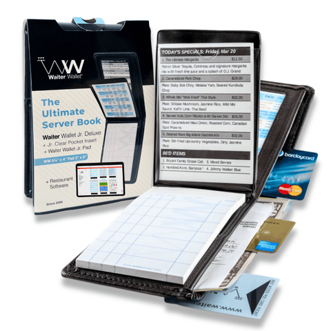 Waiter Wallet Jr. Deluxe + Clear Pocket Insert