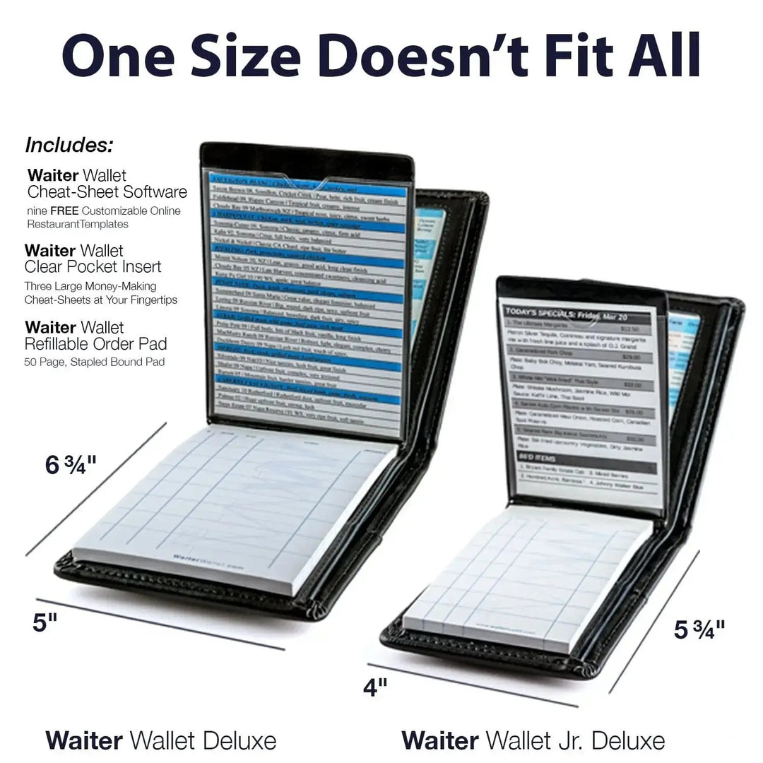 Waiter Wallet Jr. Deluxe | Restaurant Waiter & Waitress Book
