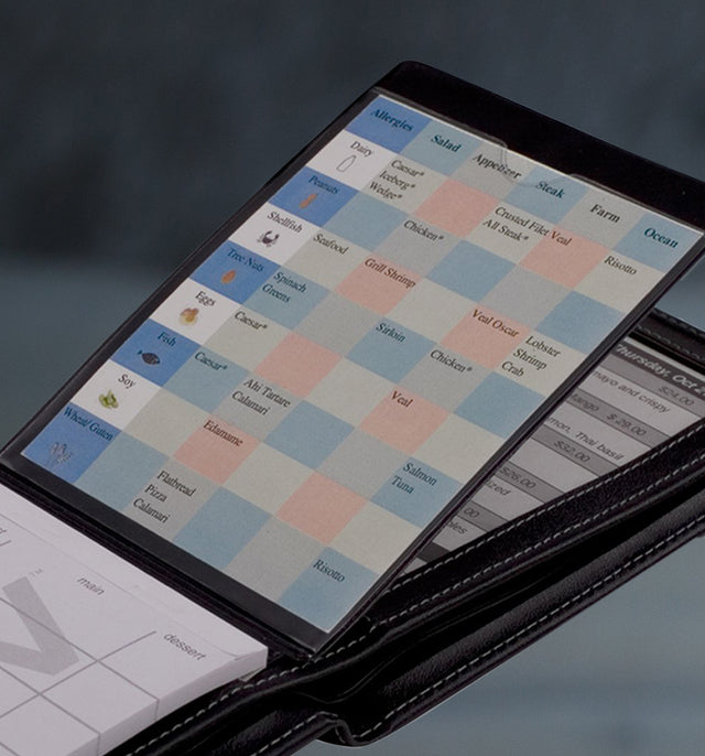 Customizable Restaurant Cheat Sheet for Server Books | Waiter Wallet