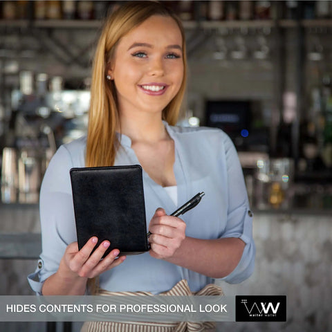 Waiter Wallet Deluxe professional appearance make it the ultimate server / waitress book and organizer