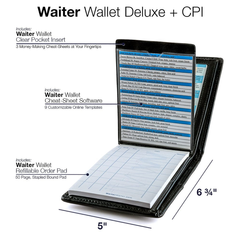 Waiter Wallet Deluxe | The Ultimate Server & Waitress Book
